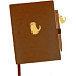 Albi Diary 2023 luxury with pen Brown - Golden Retriever 10,2 x 14,4 cm