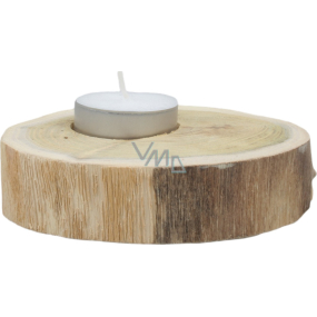Wooden candle holder for tea light diameter approx. 10 cm without bark
