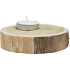 Wooden candle holder for tea light diameter approx. 10 cm without bark