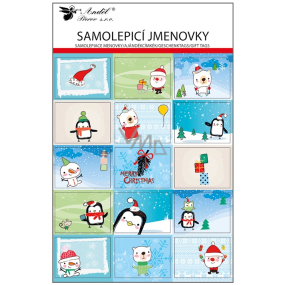 Christmas self-adhesive gift tags Cartoon 20,5 x 31,5 cm 30 pieces