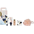 Grace Cole Orange & Ylang Ylang body cream 50 ml + hand and nail cream 50 ml + shower gel 50 ml + bath beads 80 g + bath sponge, cosmetic set for women