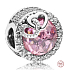 Sterling Silver 925 Shining Heart Bead Bracelet Love