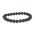 Tourmaline black matte bracelet elastic natural stone, ball 8 mm / 16 - 17 cm, guardian of good mood