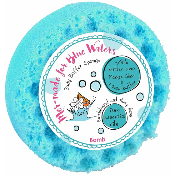 Bomb Cosmetics Mermade for Blue Water natural shower massage sponge with fragrance 200 g