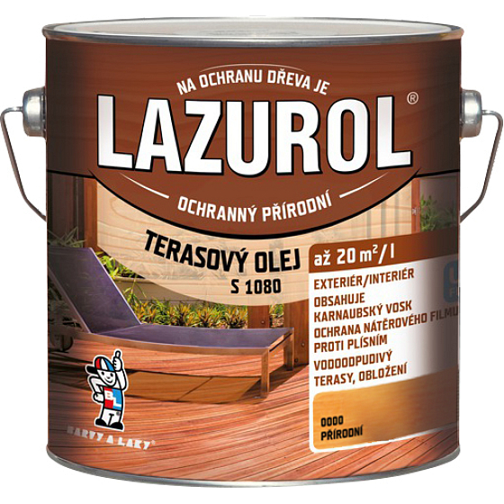 Lazurol s1080 terrace oil colorless, 2.5 l
