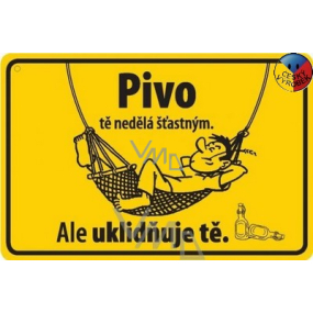 Nekupto Humorous sign Beer doesn't make you happy 15x10 cm 1 piece