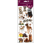 Stickers dogs yellow flower 34.5 x 12.5 cm