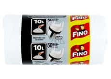 Fino Color garbage bags with handles, white, 6 µ, 10 liters, 36 x 44 cm, 50 pieces