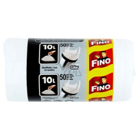 Fino Color garbage bags with handles, white, 6 µ, 10 liters, 36 x 44 cm, 50 pieces