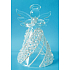 Glass angel with stones for standing 8 cm