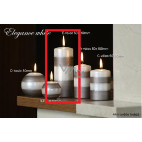 Lima Elegance White candle brown cylinder 60 x 150 mm 1 piece