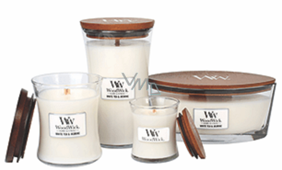 WoodWick White Tea & Jasmine White tea and Jasmine scented candle