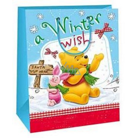 Ditipo Gift paper bag 23 x 9.8 x 17.5 cm Disney Winnie the Pooh Winter Wish