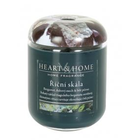 Heart & Home River Rock Soybean Scented Candle burns up to 70 hours 340 g
