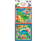 Baby Genius Puzzle Dinosaurs 15 x 15 cm, 16 and 20 pieces, 2 pictures
