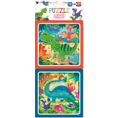 Puzzle Dinosaurs 15 x 15 cm, 16 and 20 pieces, 2 pictures