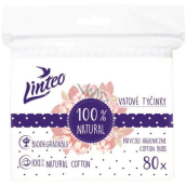 Linteo Paper cotton sticks for ears 80 pieces of bag
