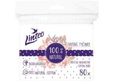 Linteo Paper cotton sticks for ears 80 pieces of bag