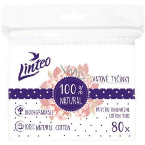 Linteo Paper Cotton Swabs for Ears 80 Pieces Bag