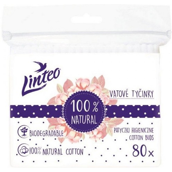 Linteo Cotton Swabs for Ears 80 pieces bag