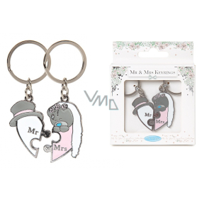 Me To You Metal Mr. and Mrs. Keychain for couples 2 pieces in pack