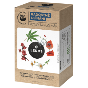 Leros Joyful Sleep Hemp and poppy herbal tea for pleasant calming and easier falling asleep 20 x 1 g