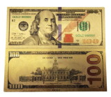 Talisman Gold plastic banknote 100 USD