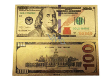 Talisman Gold plastic banknote 100 USD