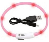 Karlie Flamingo LED light-up collar for cats and small dogs pink, uni size 35 cm, rechargeable