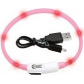 Karlie Flamingo LED light-up collar for cats and small dogs pink, uni size 35 cm, rechargeable