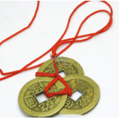 3 čínské mince Feng Shui pro bohatství, štěstí, úspěch