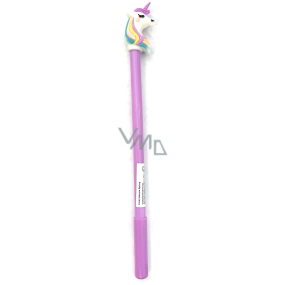 Albi Liner purple, pen with black refill, purple Unicorn 19 cm