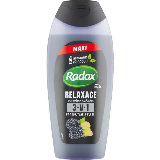 Radox Men Relaxation Blackberry and Ginger 3in1 shower gel and shampoo for men 400 ml