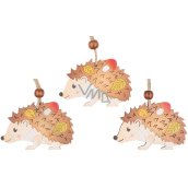 Hedgehogs for hanging wood 7 cm 3 pieces