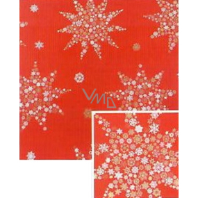 Nekupto Christmas gift wrapping paper 70 x 200 cm Red, snowflake stars