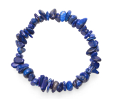 Lapis Lazuli bracelet elastic chopped natural stone 19 cm, AA quality, stone of transformation