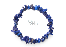 Lapis Lazuli bracelet elastic chopped natural stone 19 cm, AA quality, stone of transformation