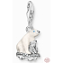 Charm Sterling silver 925 Polar bears - strength and durability, lobster clasp pendant on animal bracelet