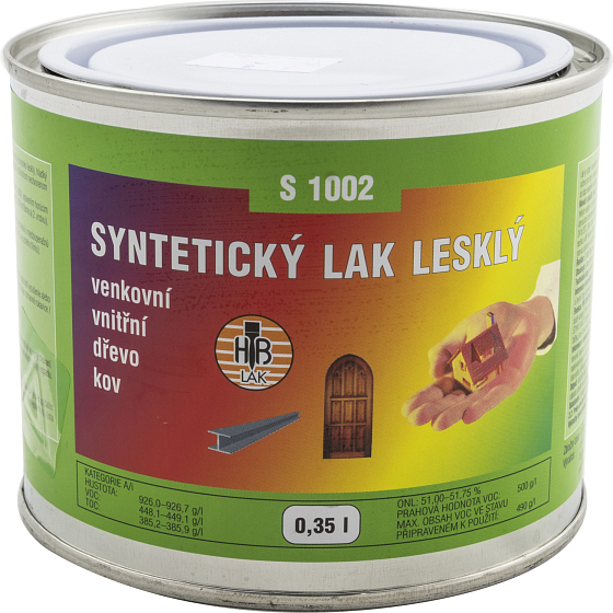 HB-Lak S1002 Gloss, transparent universal synthetic varnish, glossy, 350 ml