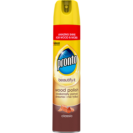 Pronto Wood Classic, dust spray protects wood, polish, 250 ml