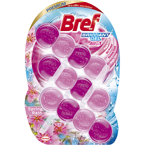Bref Brilliant Gel Spring Rain Toilet Block 3× 42 g