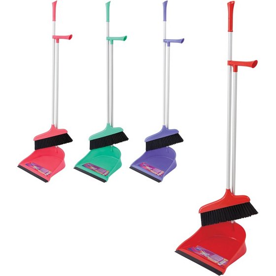 Parex broom with dustpan, various colors