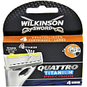 Wilkinson Sword Quattro Titanium Precision Replacement Heads 4pcs