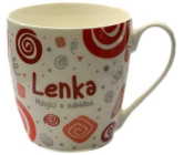 Nekupto Twister mug named Lenka red 0.4 liter