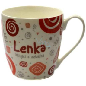 Nekupto Twister mug named Lenka red 0.4 liter