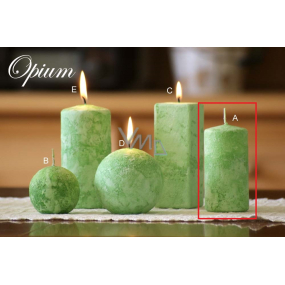 Lima Marble Opium scented candle green cylinder 50 x 100 mm 1 piece