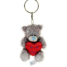Me to You Teddy bear with red heart plush keychain 7 cm