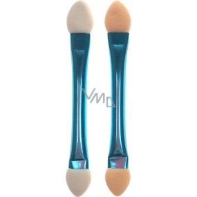 Eyeshadow applicator double sided turquoise 6.5 cm 2 pieces 80060