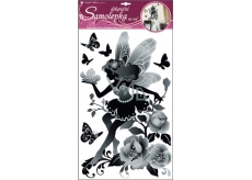 Room Decor Wall Stickers Fairy black glitters and rhinestones 50 x 32 cm