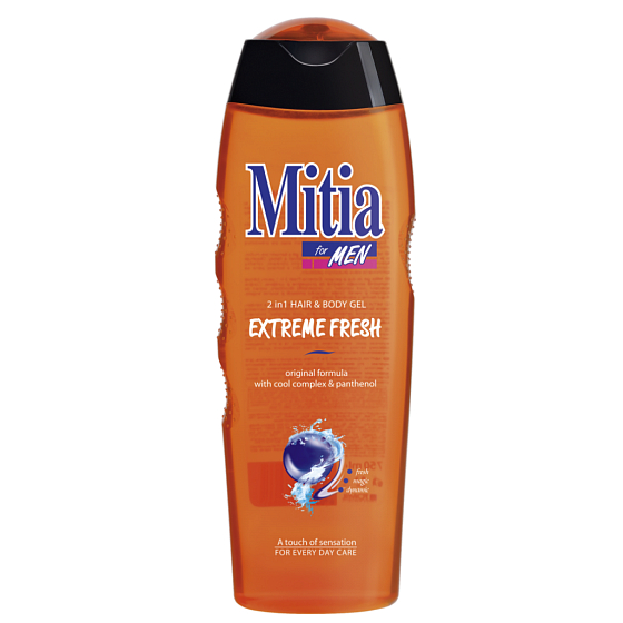 Mitia Men Extreme 2 in 1 shower gel and hair shampoo 750 ml